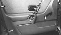  Снятие и установка обивки двери Ford Escort